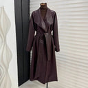 Shiela Maxi Trench Coat in imitation leather 8