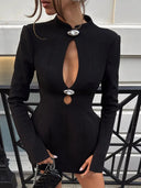 Nicole Hollow Out Mini Dress 0