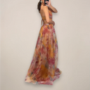 Women’s Floral Maxi Dress – Adjustable Back Tie – Lightweight Fabric – Romantic Print – Day-to-Night Versatility 1