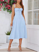 Marianne Cut-Out Chiffon Midi Corset Dress
