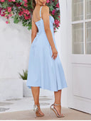 Marianne Cut-Out Chiffon Midi Corset Dress