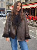 Luna’s Urban Allure Oversized Shearling Coat 2