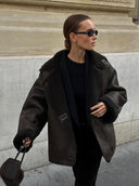 Luna’s Urban Allure Oversized Shearling Coat 3