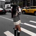 Flora Oversized Turtleneck Striped Sweater 3