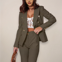 Women’s Two-Piece Blazer Suit – Elegant Tailored Set for Work and Formal Occasions 1