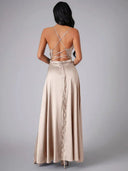 Spaghetti Strap Evening Maxi Dress with High Slit 4