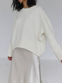 Oversized Crewneck Knit Sweater 10