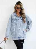 Luna’s Urban Edge Distressed Denim Jacket 1