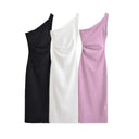 One-Shoulder Asymmetric Midi Dress 2