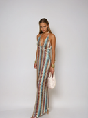 Crochet Halterneck Summer Evening Maxi Dress 1