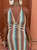 Crochet Halterneck Summer Evening Maxi Dress 4