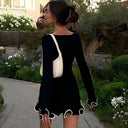 Luna’s Elegant Ruffle Mini Dress 2