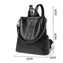 Modern PU Black Leather Backpack 2