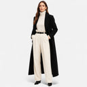Women’s Black Maxi Overcoat – Longline Tailored Outerwear for All-Season Elegance 1