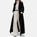Women’s Black Maxi Overcoat – Longline Tailored Outerwear for All-Season Elegance 0