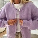 Freya Knitted Cardigan with Fuzzy Texture 5
