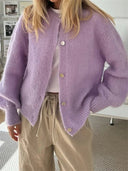 Freya Knitted Cardigan with Fuzzy Texture 6