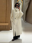 Juliana long coat with stand-up collar 0