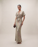 Valentina Twisted V-Neck Maxi Dress