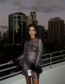 Luna's Metallic Cocktail Evening Dress 1