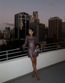 Luna's Metallic Cocktail Evening Dress 2