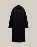 Women’s Long Teddy Coat – Double-Breasted Winter Outerwear with Lapel Collar 2